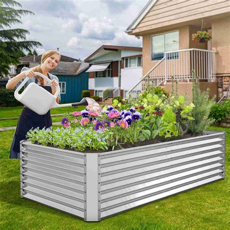 garden box steel|galvanized steel raised garden bed.